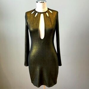 Long sleeve shimmer dress